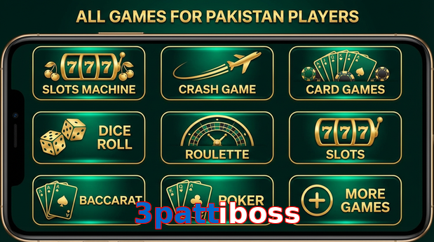 Main screen of 3Pattiboss games page for PK players