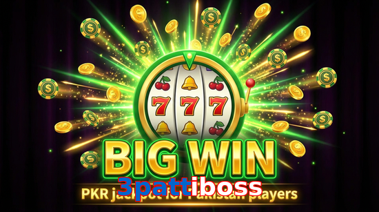 Big win animation on 3Pattiboss slot game